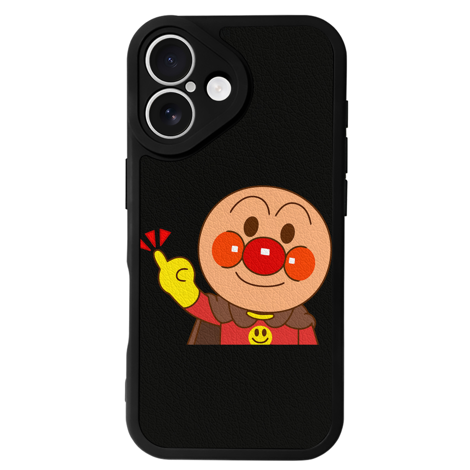 （画像用） アンパンマン Anpanman 【iPhone 16シリーズ対応】シリコンスマホケース（レザー調） 材質：シリコン